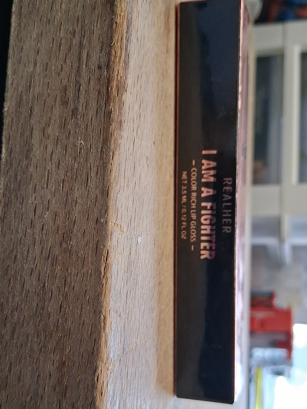 RealHer I Am A Fighter Lip Gloss - Black and Rose Gold Box